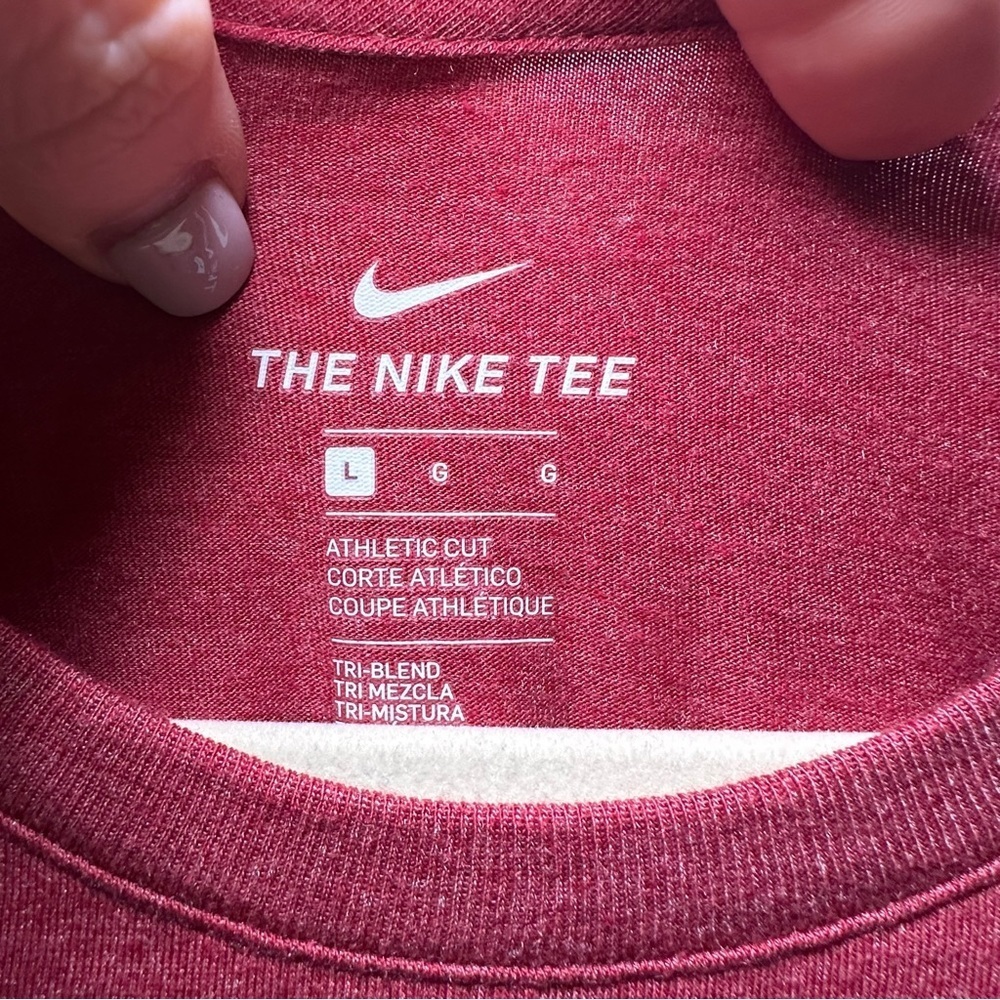 Nike Alabama Crimson and White Logo Short Sleeve T-shirt size Large - Picture 3 of 8